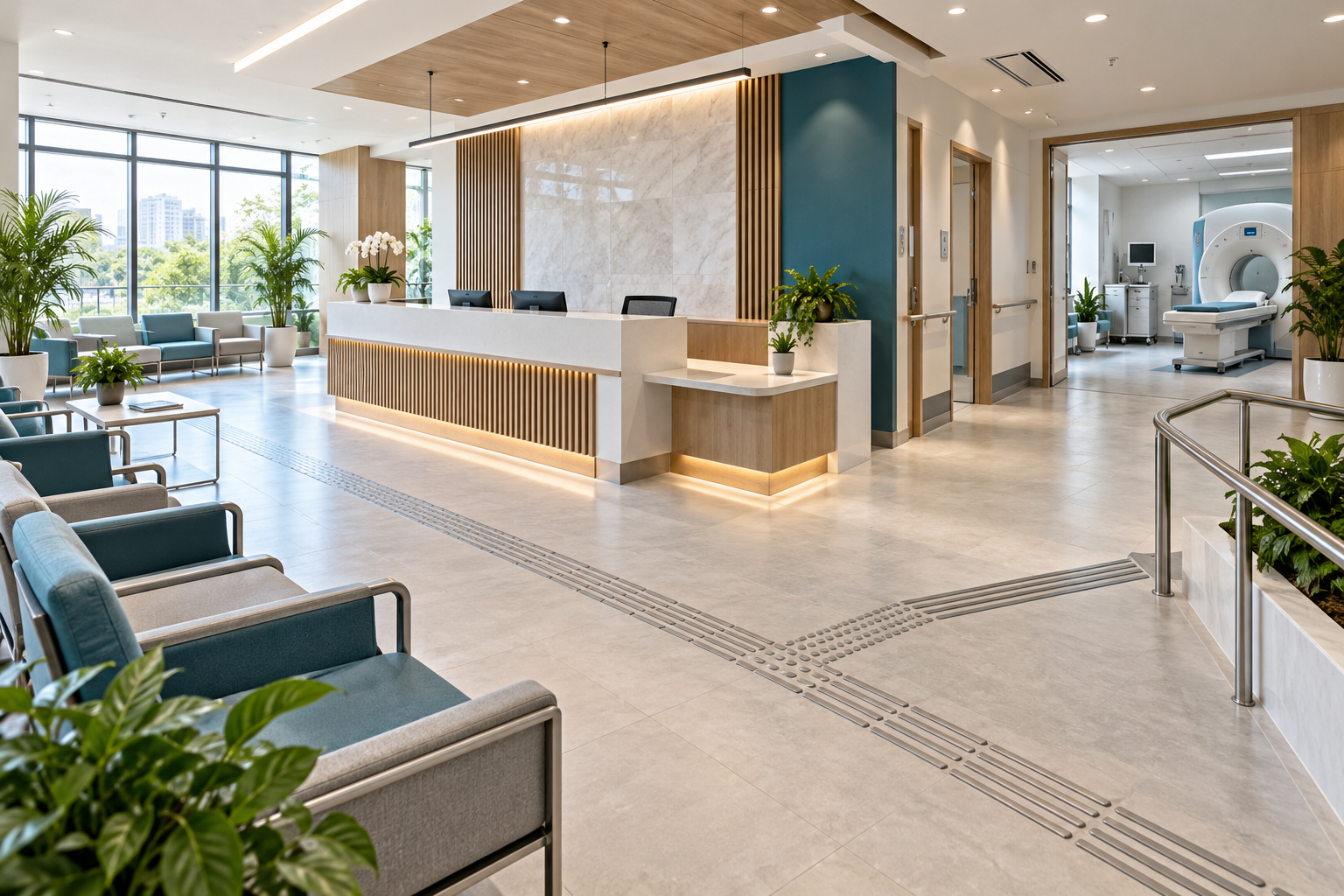 Bright accessible CarePoint Clinic reception